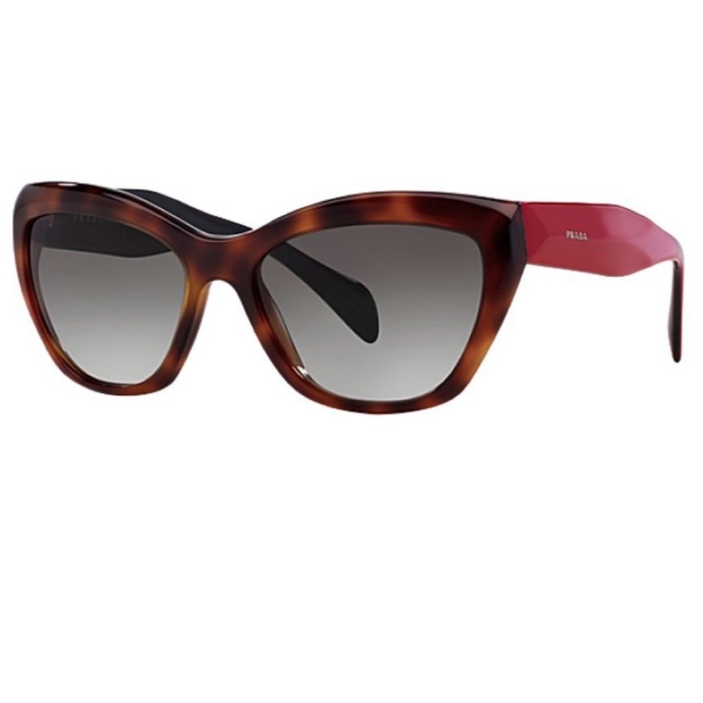 Prada POEME Collection Cateye Tortoise Shell Gradient Lens Sunglasses 02QS - Picture 7 of 7